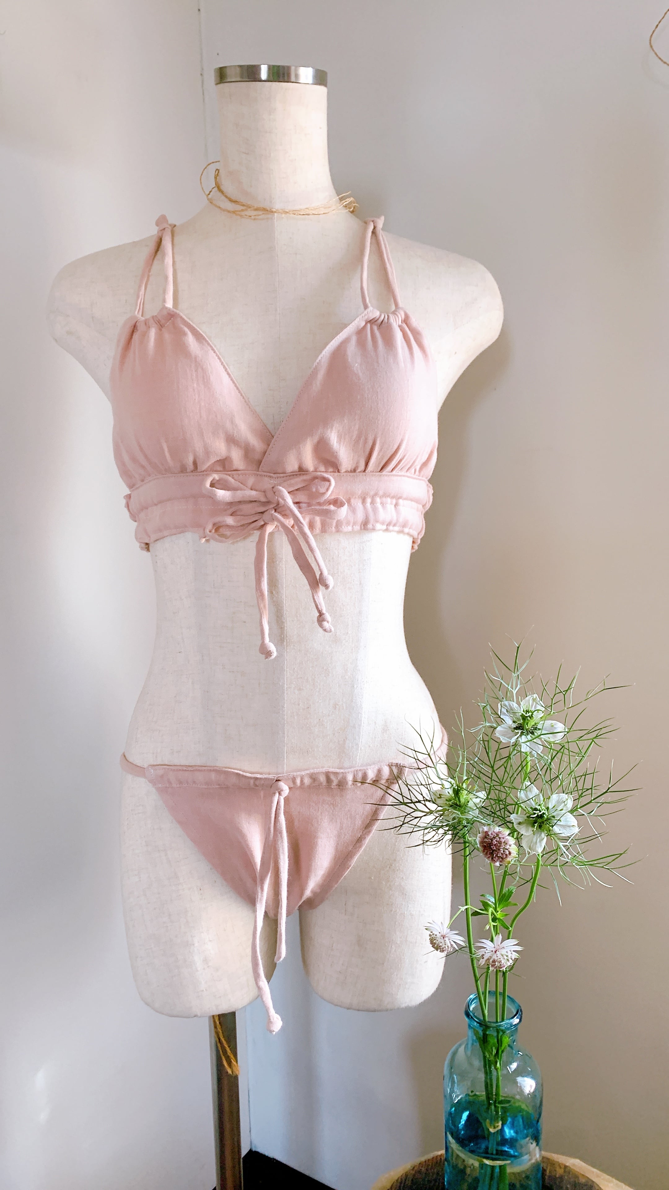 　締めつけない下着　“ゆる〜りブラ“    ピンクベージュ　第4チャクラ