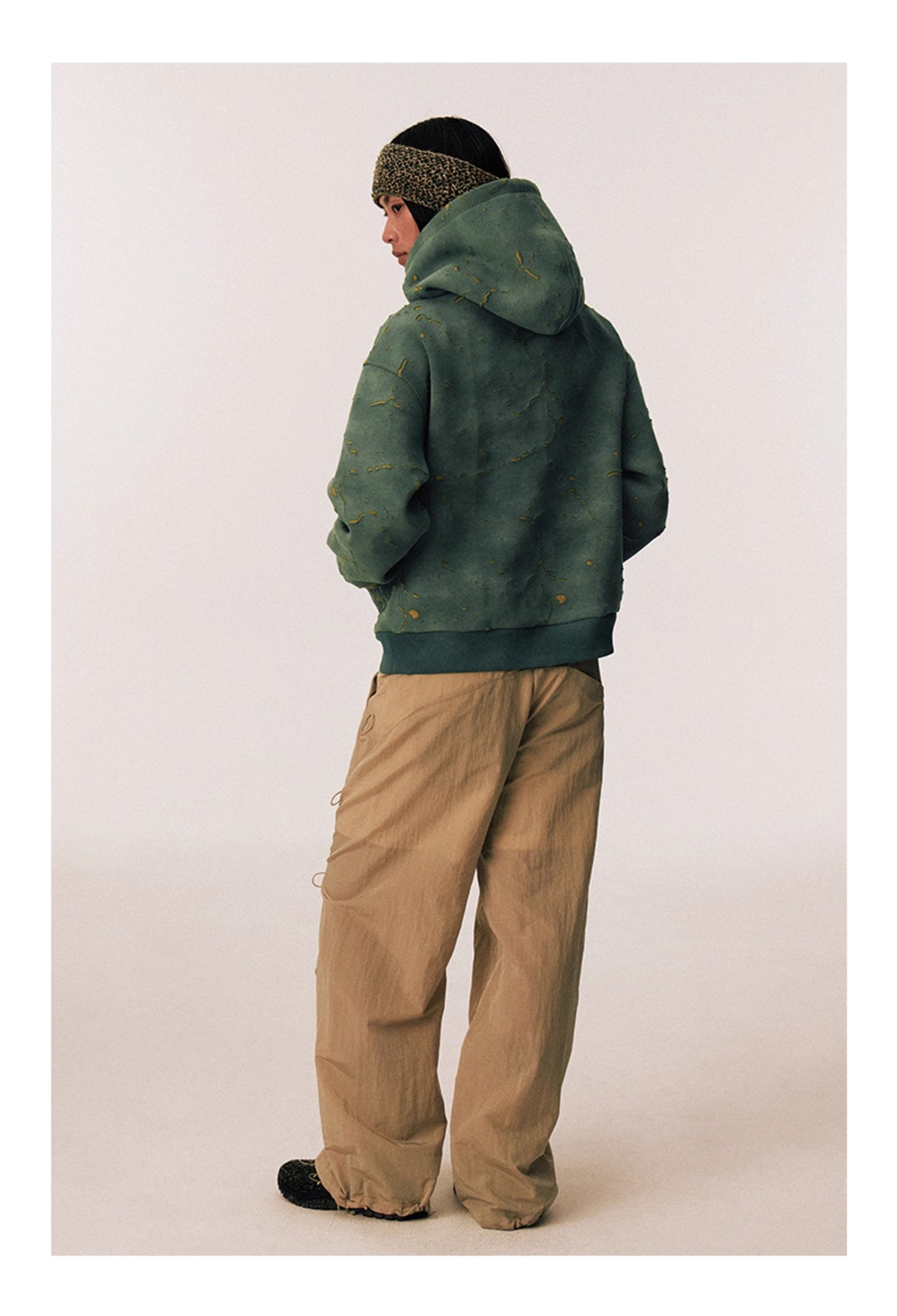 CONP Jade Stone Crack Pattern Hoodie