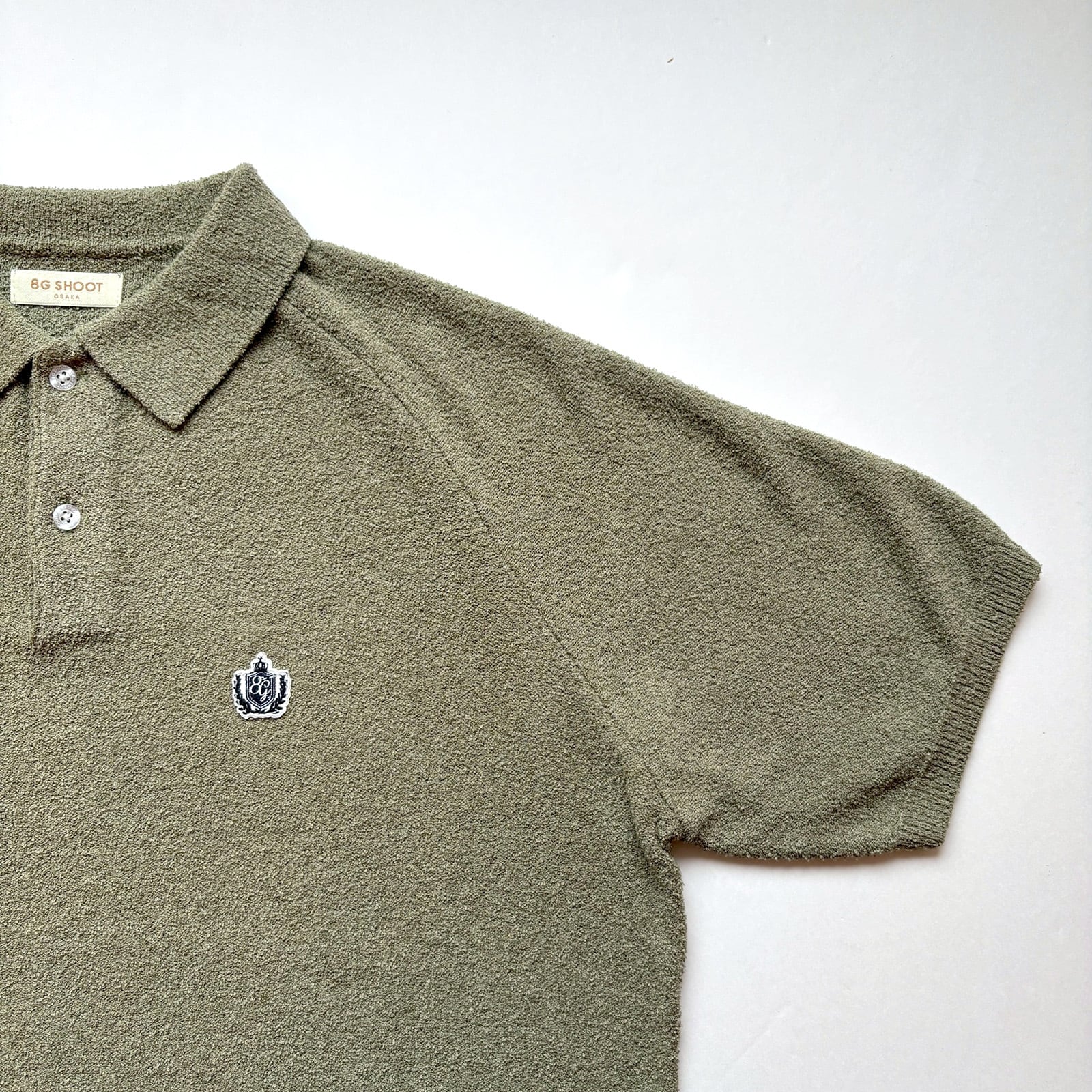 SUPER SOFT PILE KNIT POLO SHIRT -LIGHT KHAKI- | 8G SHOOT WEBSTORE