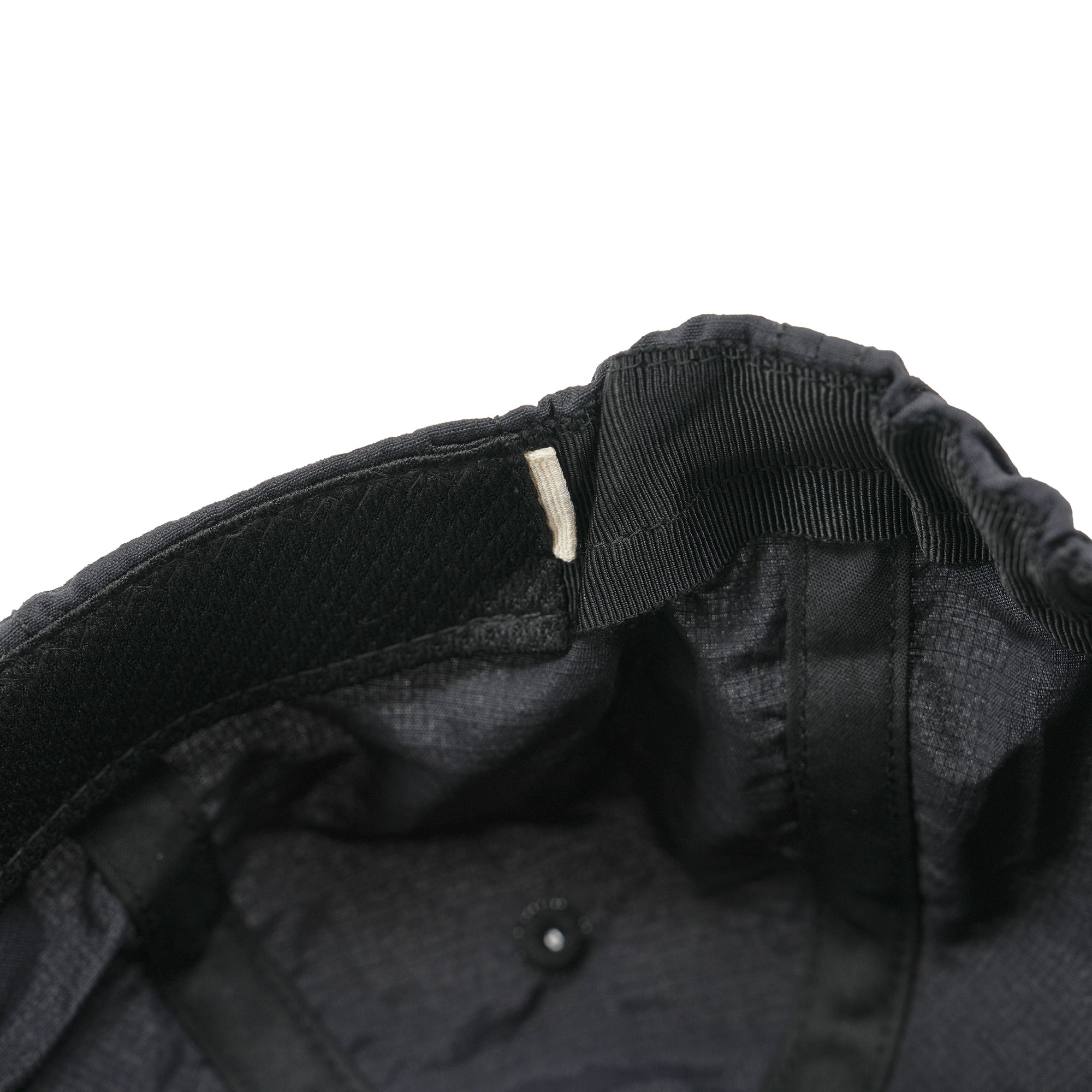 Nylon Rip Stop Shirring 6Panel Cap (black)