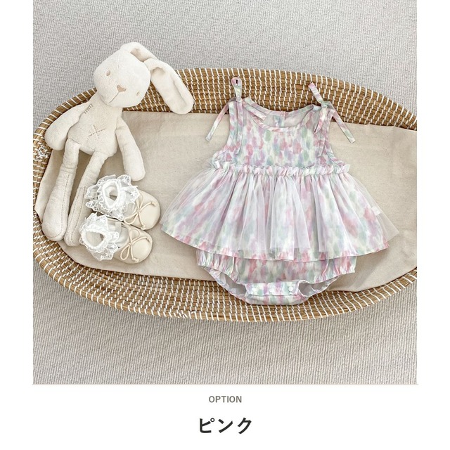 【BABY】レインボーチュールキャミソールボディスーツ - 3