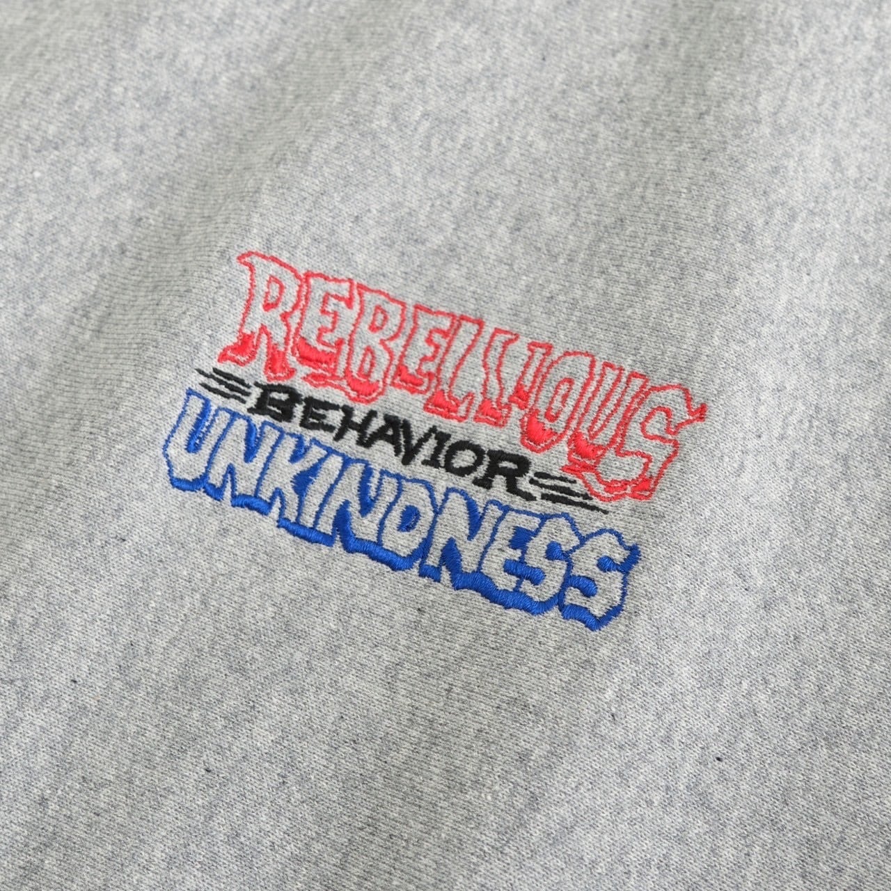 ☆REBELLIOUS BEHAVIOR☆ コラボ スエット 【ミックスグレー