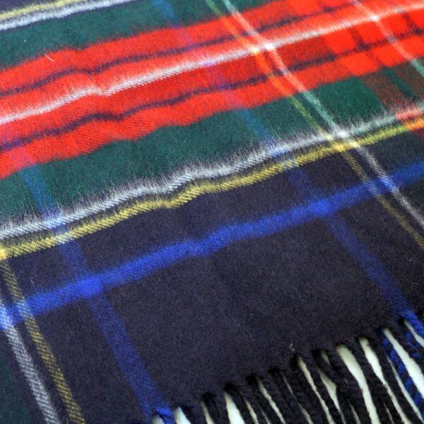 ジョンストンズ Johnstons ネイビースチュワート カシミヤ大判ストール