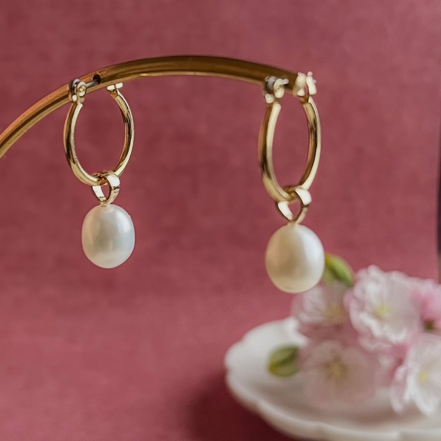 満ちる桜　4way 耳飾り