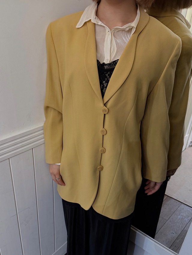 GIORGIO ARMANI / vintage  yellow tailored jacket. (O)