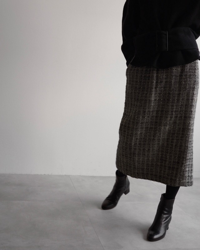 robe de chambre COMME des GARÇONS　WOOL TWEED SKIRT