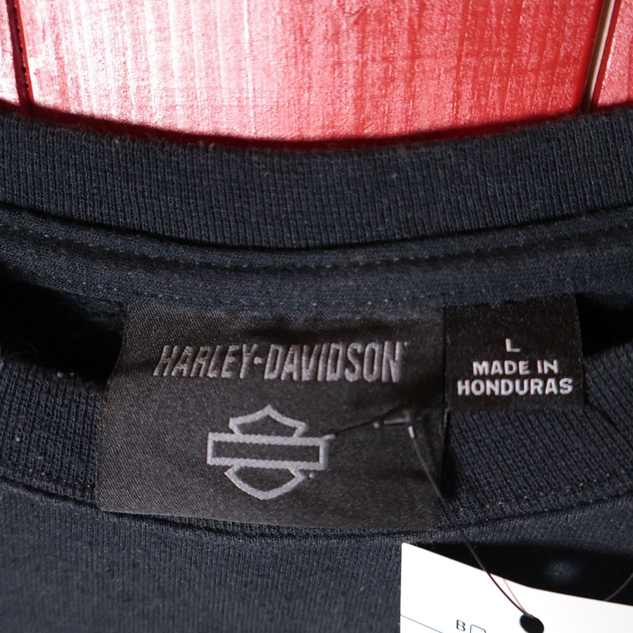 HARLEY-DAVIDSON ワンポイント刺繍ロゴスウェット 黒 ハーレーダビッドソン L