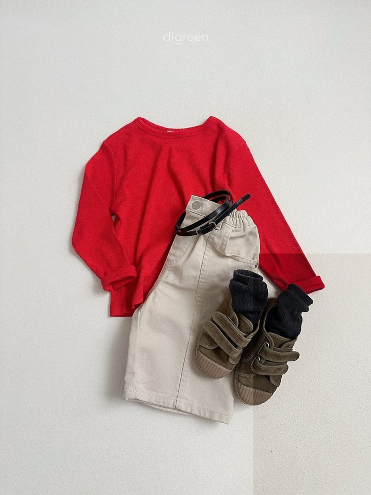 韓国子供服 / Digreen / 26Autumn / hug ribbed tee / 長袖Tシャツ *S~XXL*