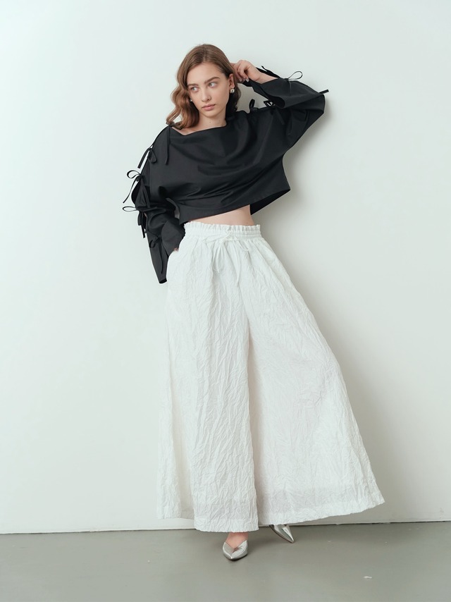 シーニュ cygne レザーボタンツイードジャケット ノーカラー ダブル 七  