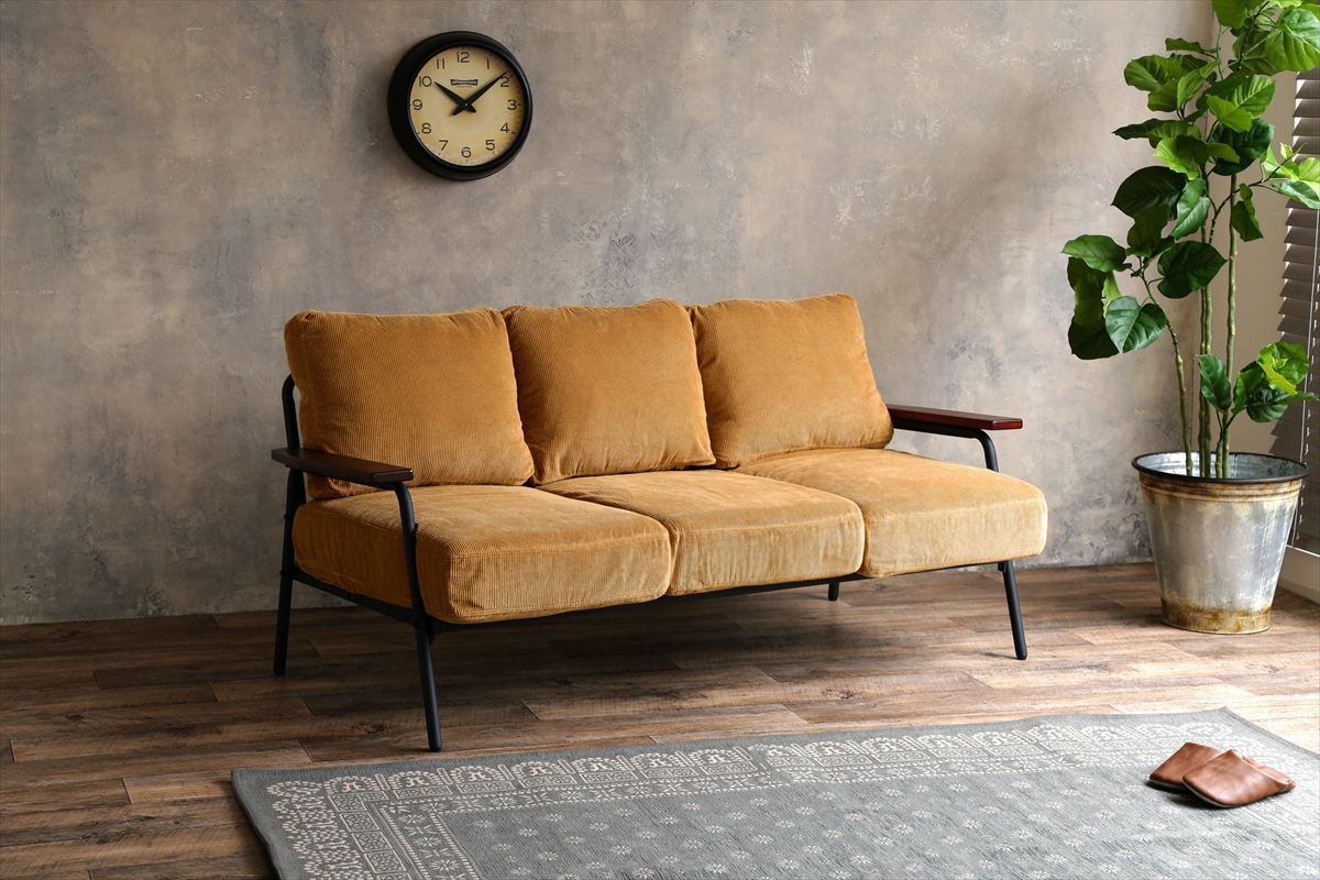 幅165cm】Basquiat 3人掛けコーデュロイソファ | Penguin`s Garage