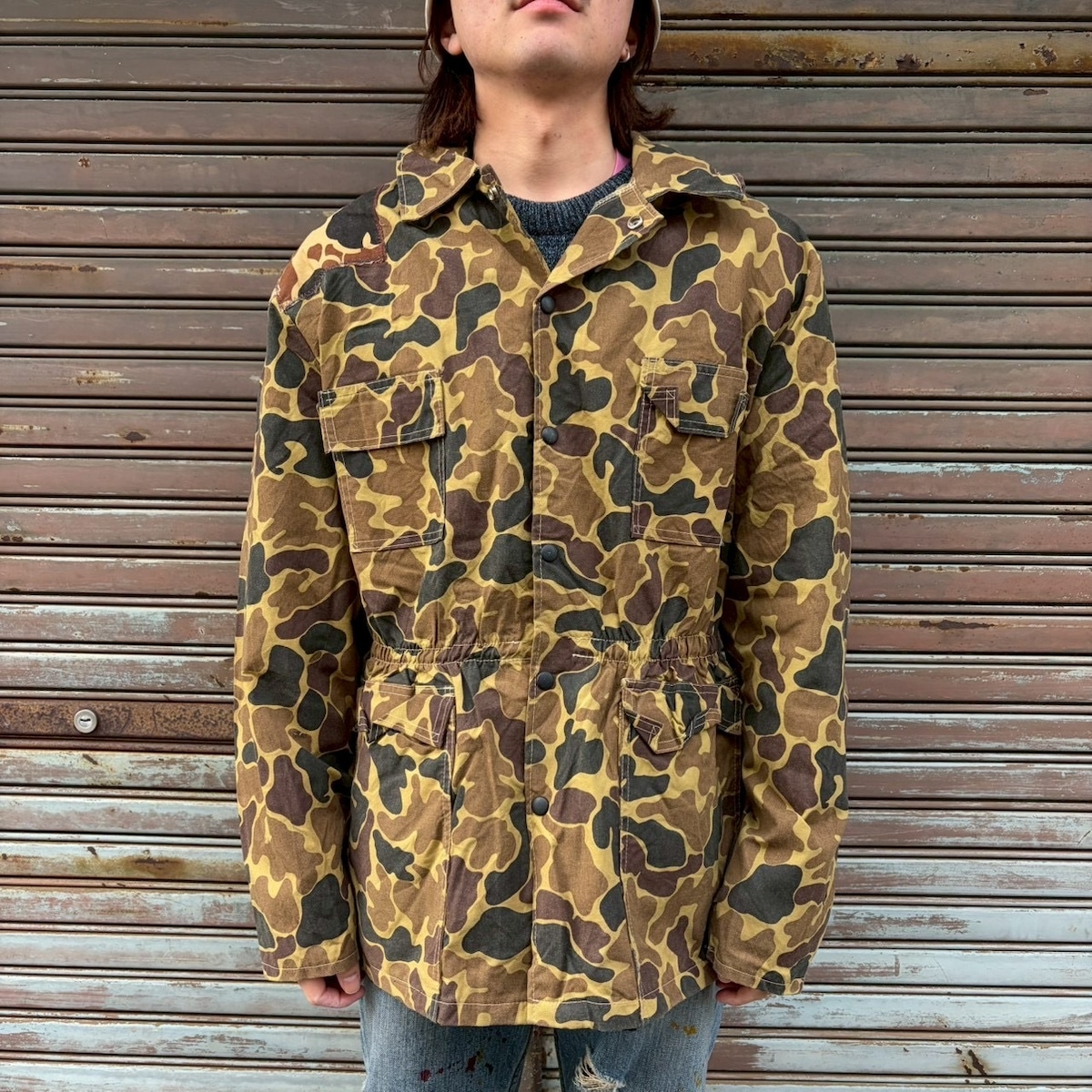 80s USA製 J&L Sports ダックハンターカモ ハンティングジャケット 