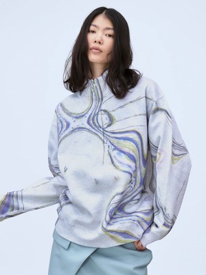 【26AW】THINGS THAT MATTER シングスザットマター / トップス / MICROCOSMOS PRINT HALF-ZIP PULLOVER　0586TM0658P