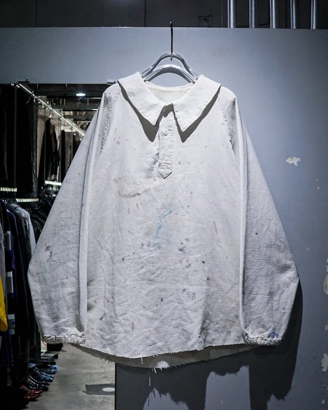 【add (C) vintage】40's Euro Vintage Cotton Pique Sallor Pullover Shirt