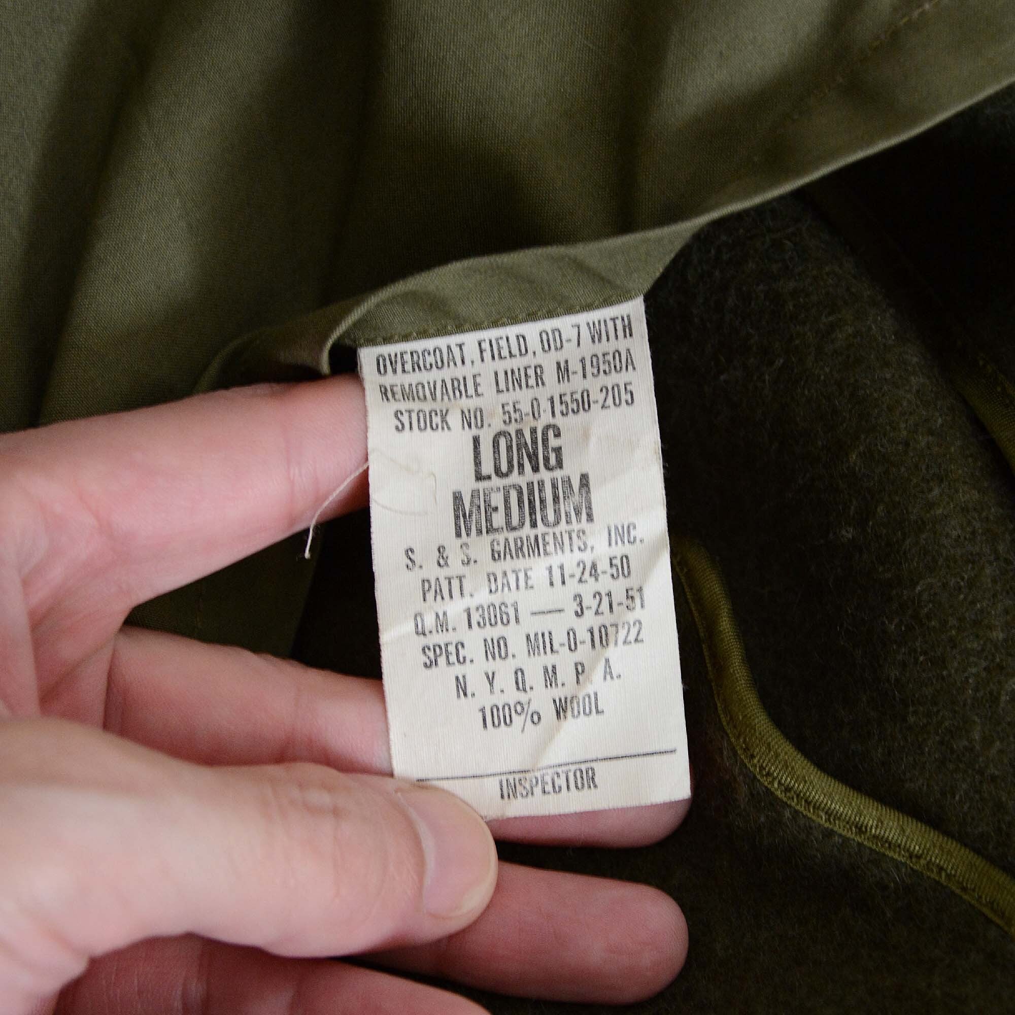 希少【ミントコンディション】50sアメリカ軍オーバーコート ライナー付 希少【ミントコンディション】50sアメリカ軍オーバーコート ライナー付