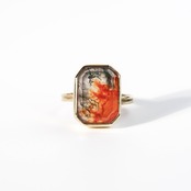 【free size】モスアゲート リング