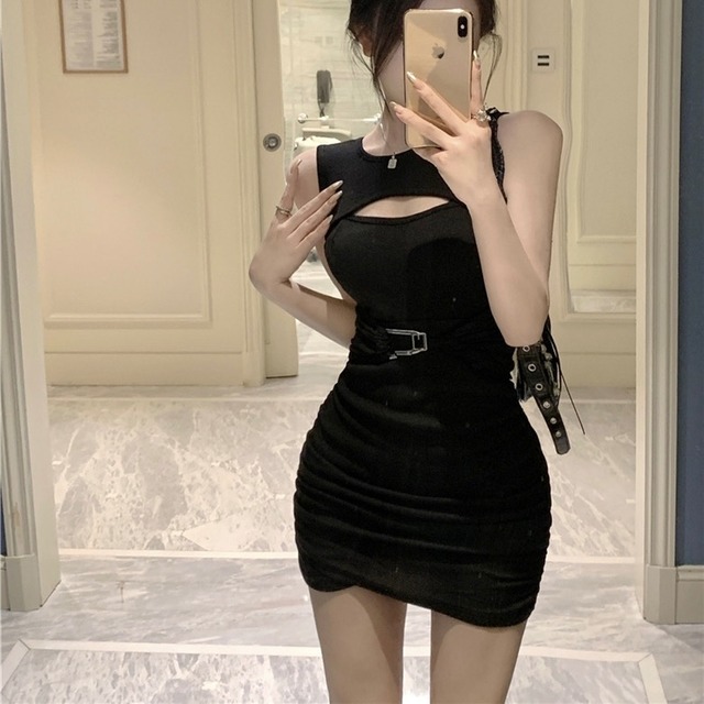 belt sexy dress 3color