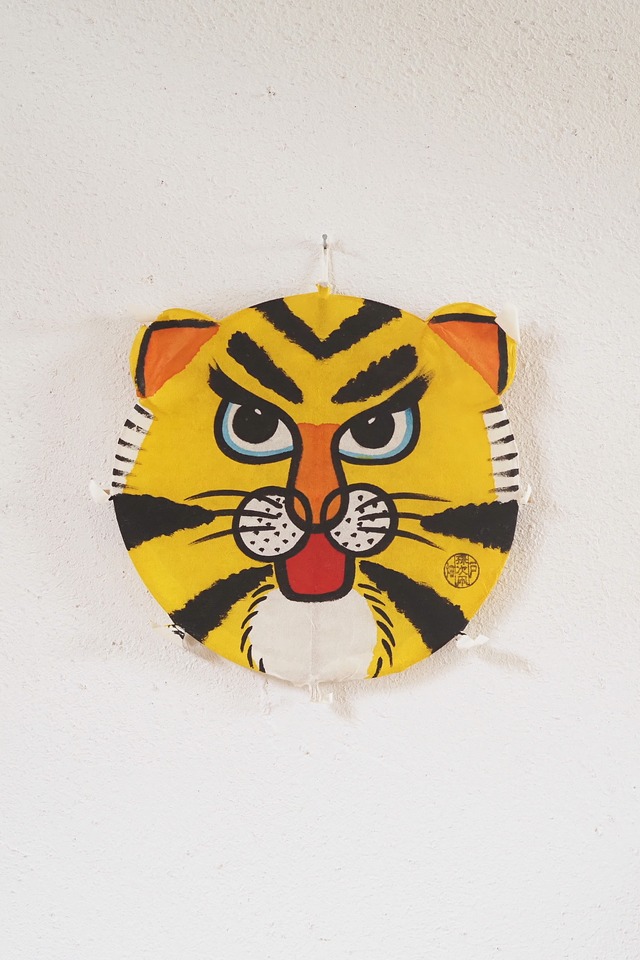 トラ凧【ミニサイズ 18×18cm】孫次凧