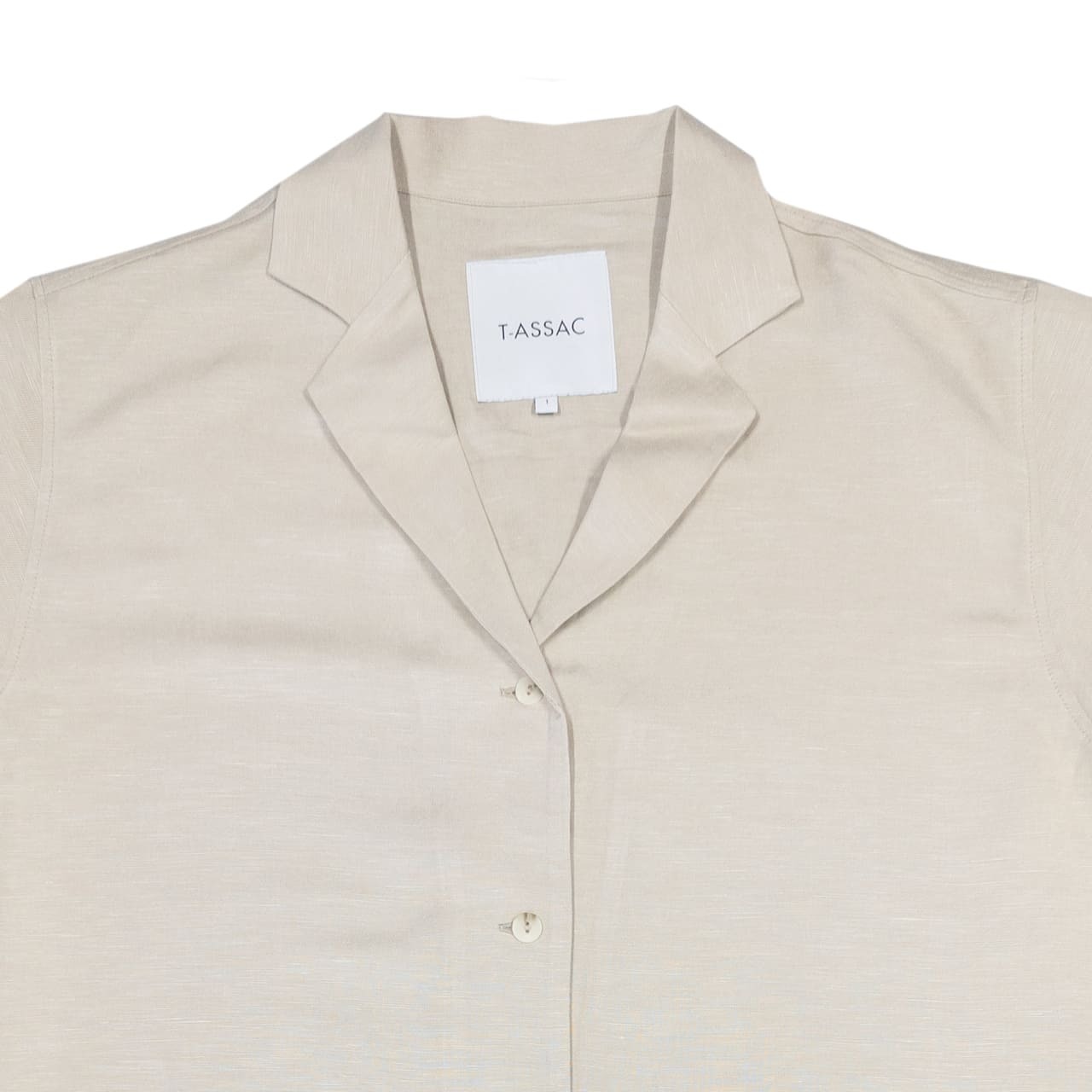 LINEN SH SS / BEIGE