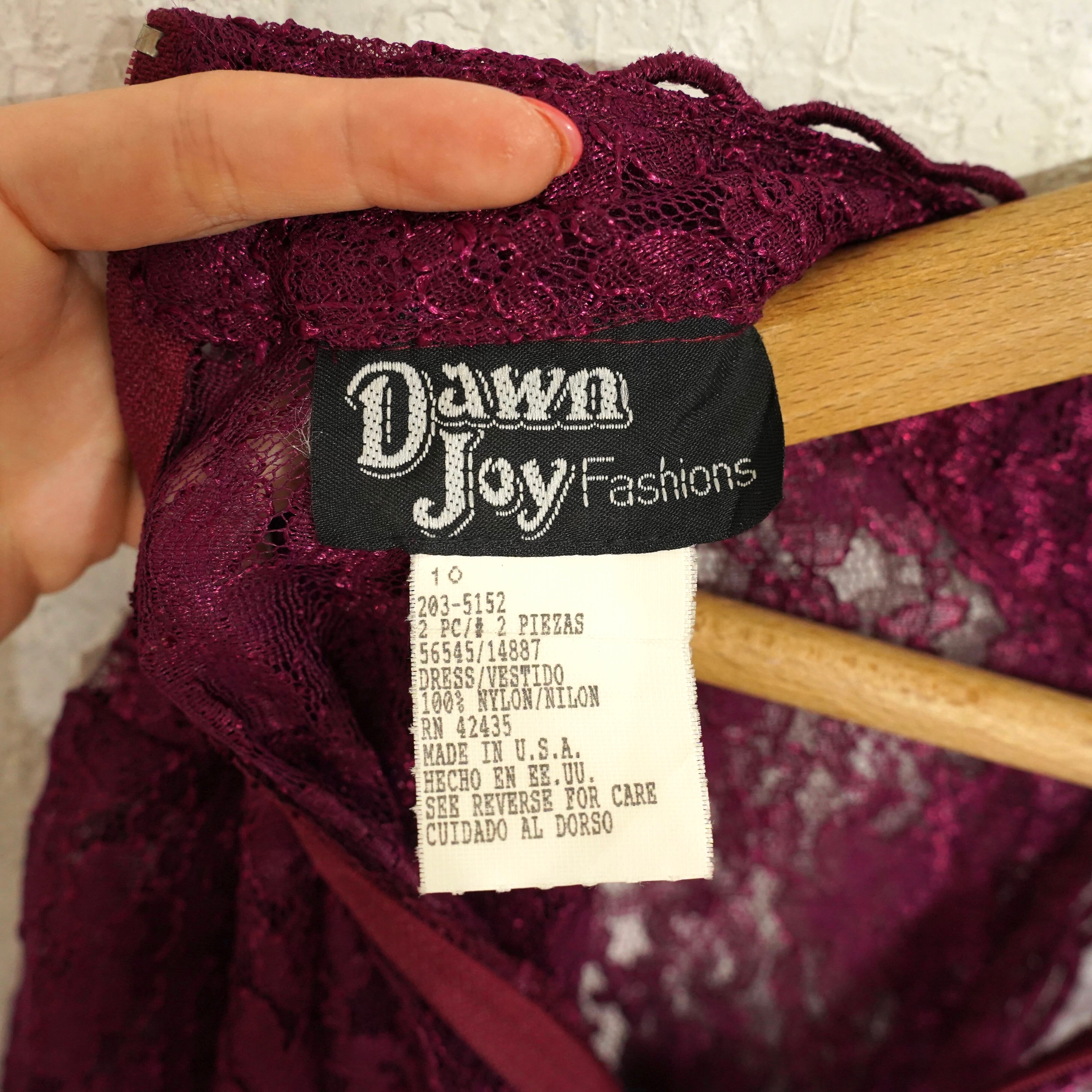 USA VINTAGE Dawn Joy Fashions LACE UP DESIGN ALL LACE DRESS USA VINTAGE Dawn Joy Fashions LACE UP DESIGN ALL LACE DRESS