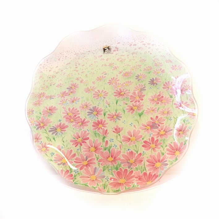 FC GLASS JAPAN・ガラス製・大皿・小皿・6枚セット・No.200308-01