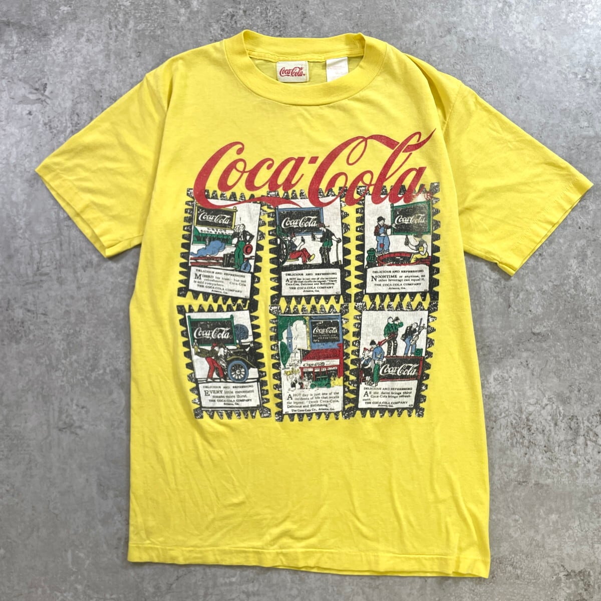 80年代 USA製 Coca-Cora コカ・コーラ 企業グラフィックプリントT