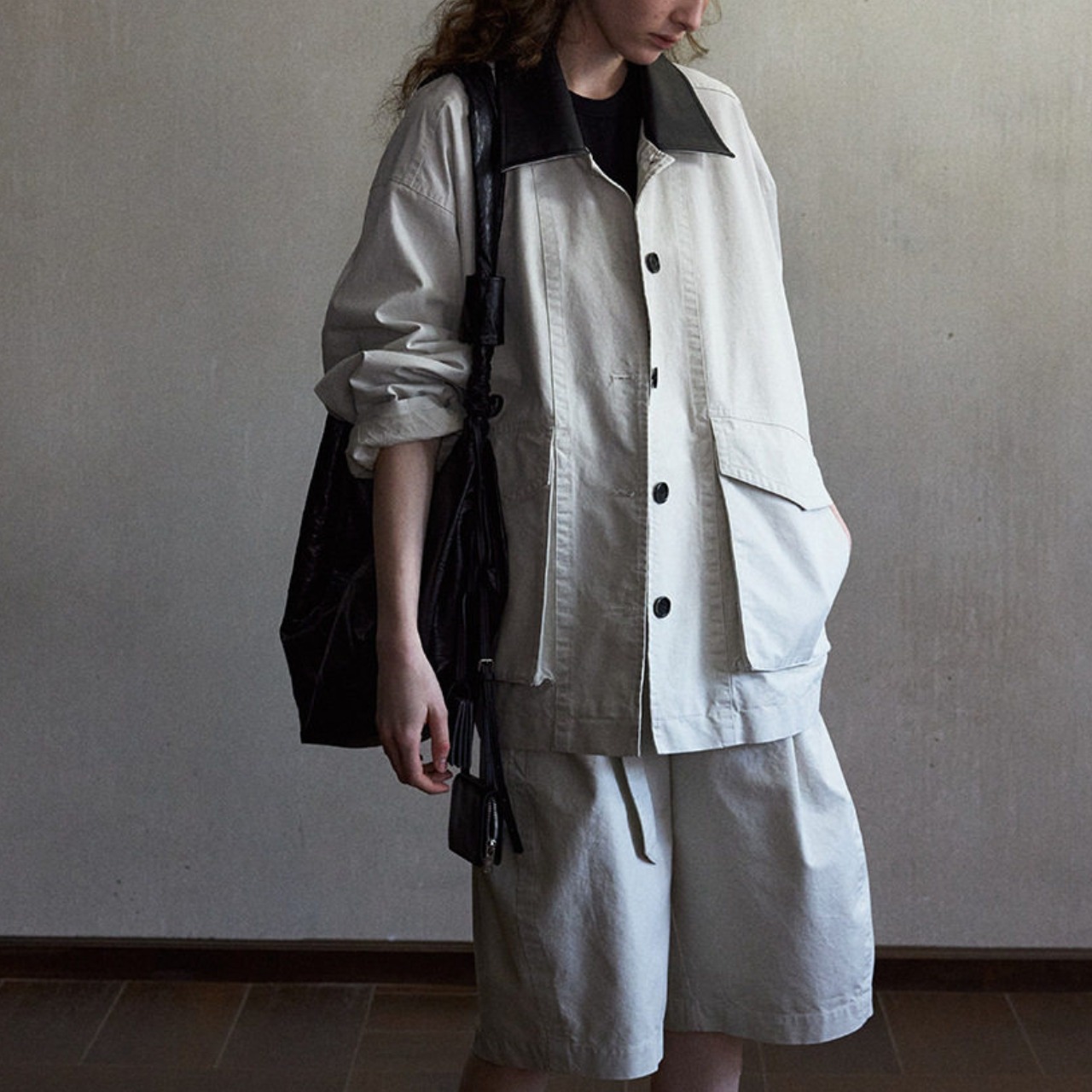 Shirt Collar Jacket T4346