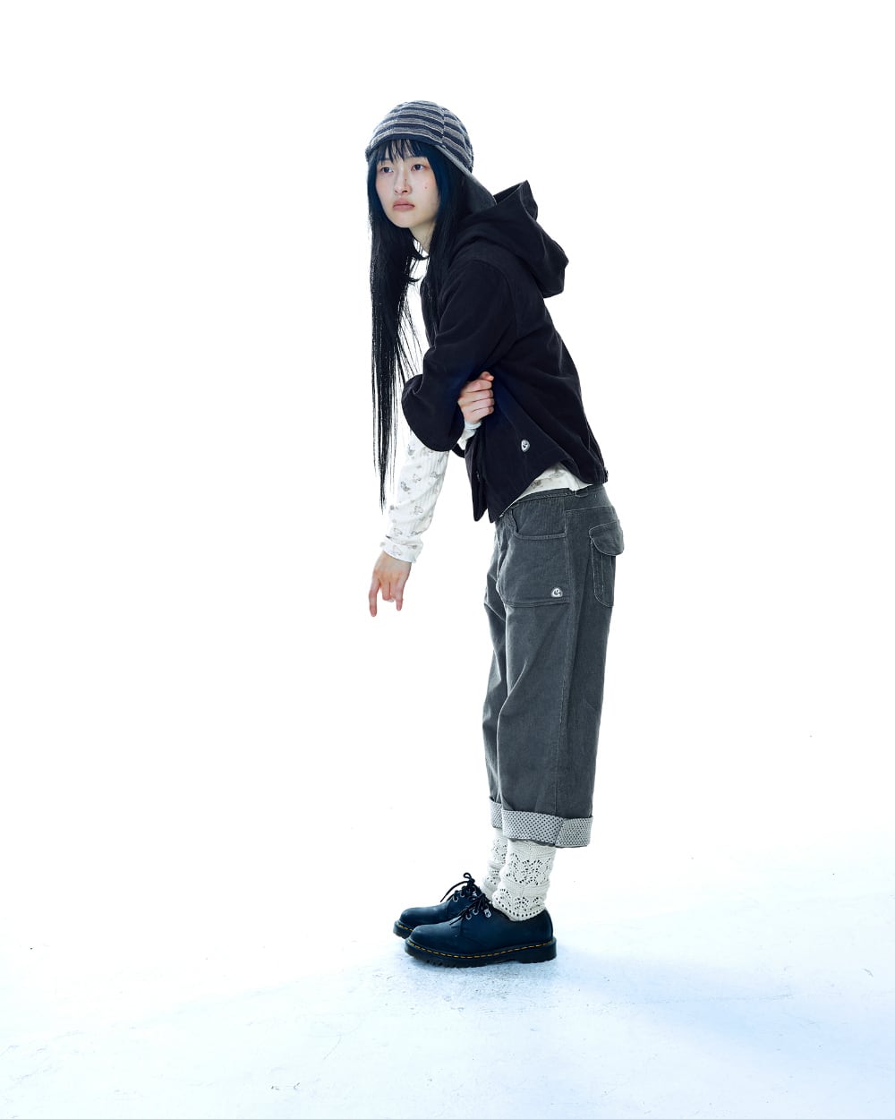 COYSEIO] HOODED CAPRI JACKET BLACK 正規品 韓国ブランド 韓国通販