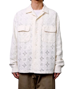 UNUSED / US2504 LONG SLEEVE LACE SHIRT (NATURAL)