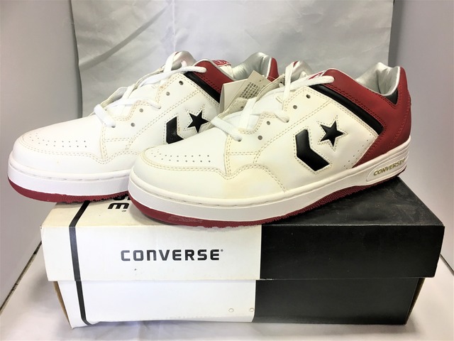 converse（コンバース）WEAPON（ウエポン）2 OX 10 28cm 白/赤 ⑥