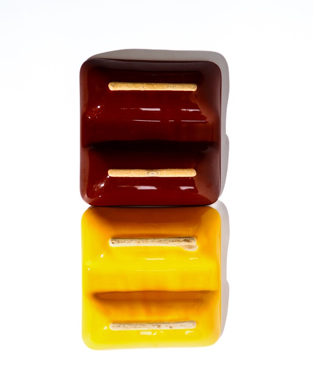 (Mustard)Ceramic Ashtray or Accessory Holder
