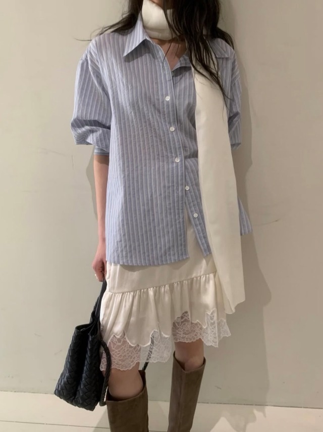 (予約) poster / Vera stripe shirt 2color