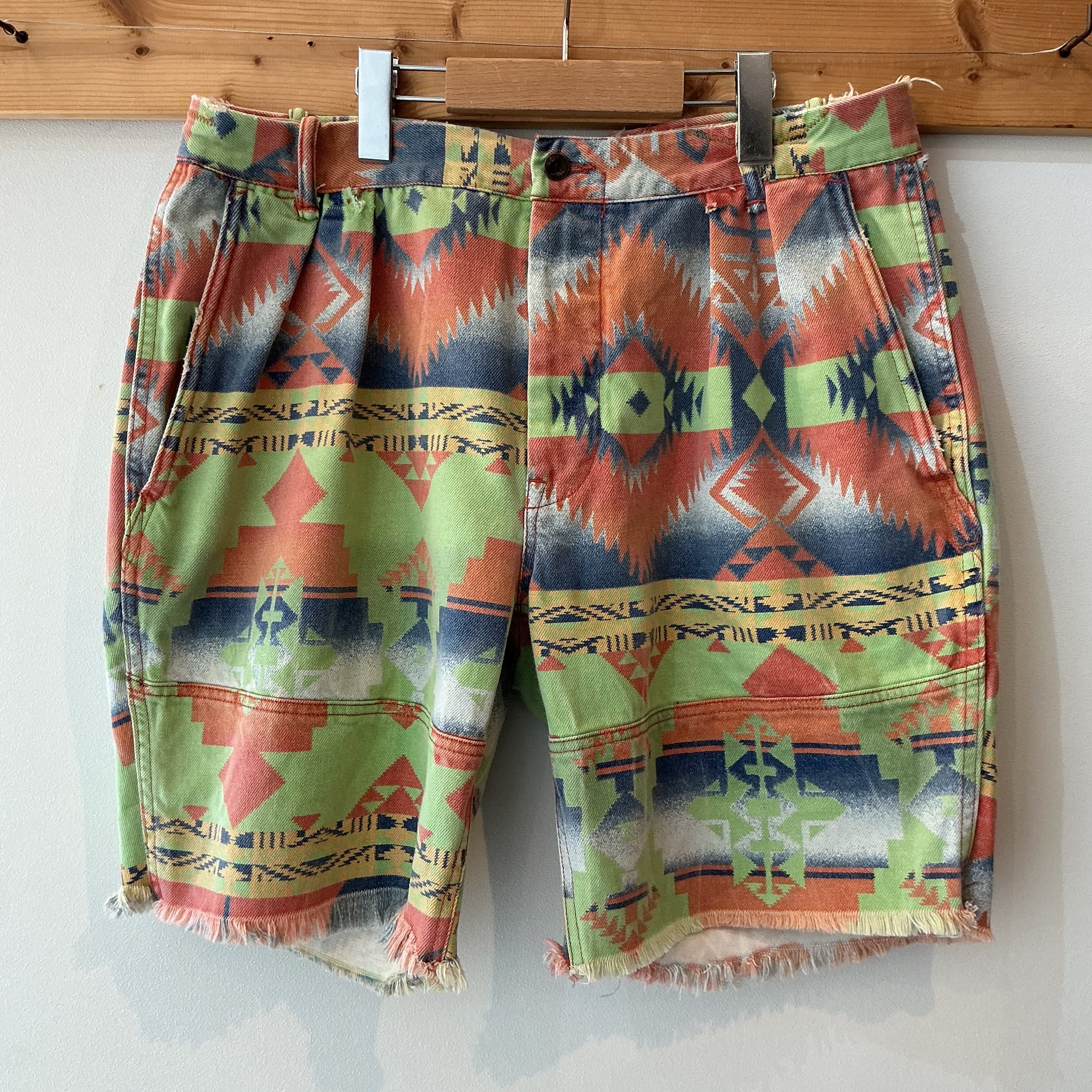 Remodel】Polo Ralph Lauren ネイティブ柄 ショートパンツ メンズW42
