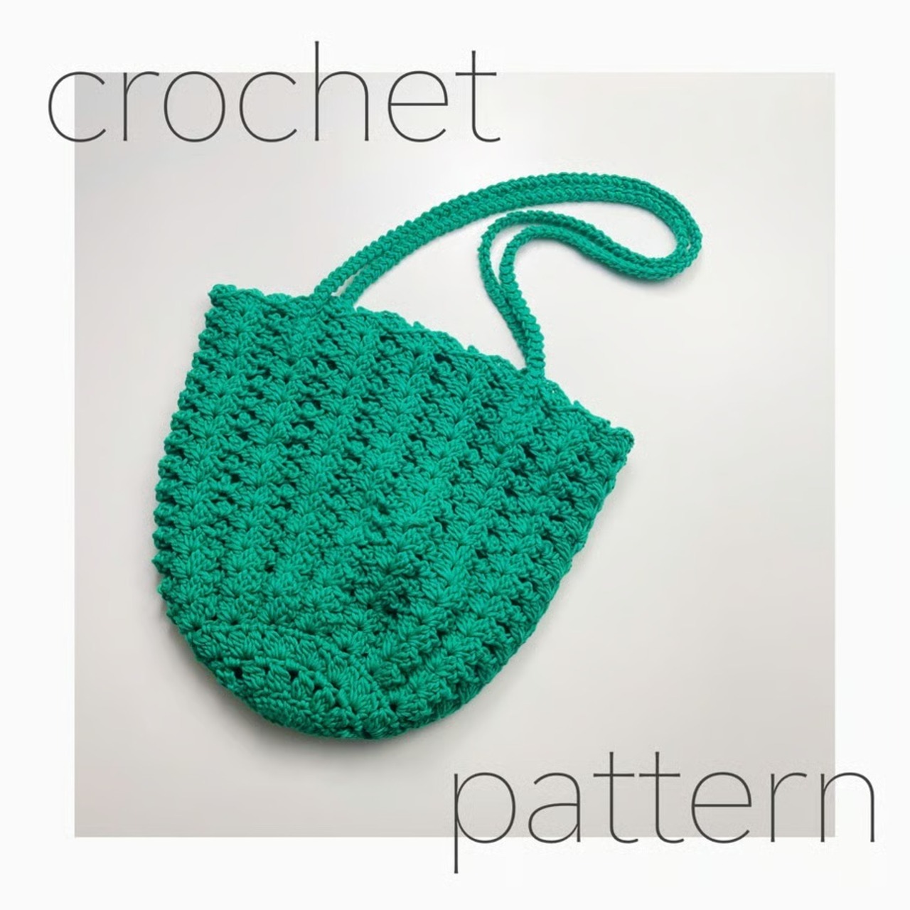 [Pattern] シェル編みの丸底バッグ