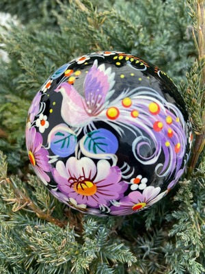 ペトリキフカ塗り　ジュエリーボックス・バルーン（ホメンコ作）