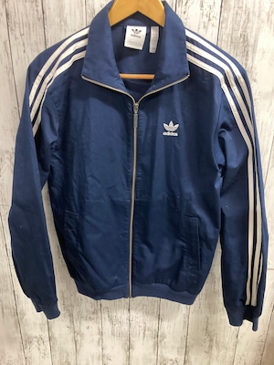 adidas3本ラインジップアップブルゾン　M