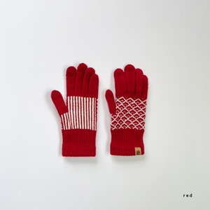 Tehtävä touch glove (red/pistachio)