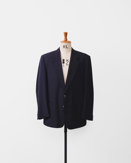 [1980s-1990s] "NINO CERRUTI" 2B Navy Wool Blazer (Made in Italy)