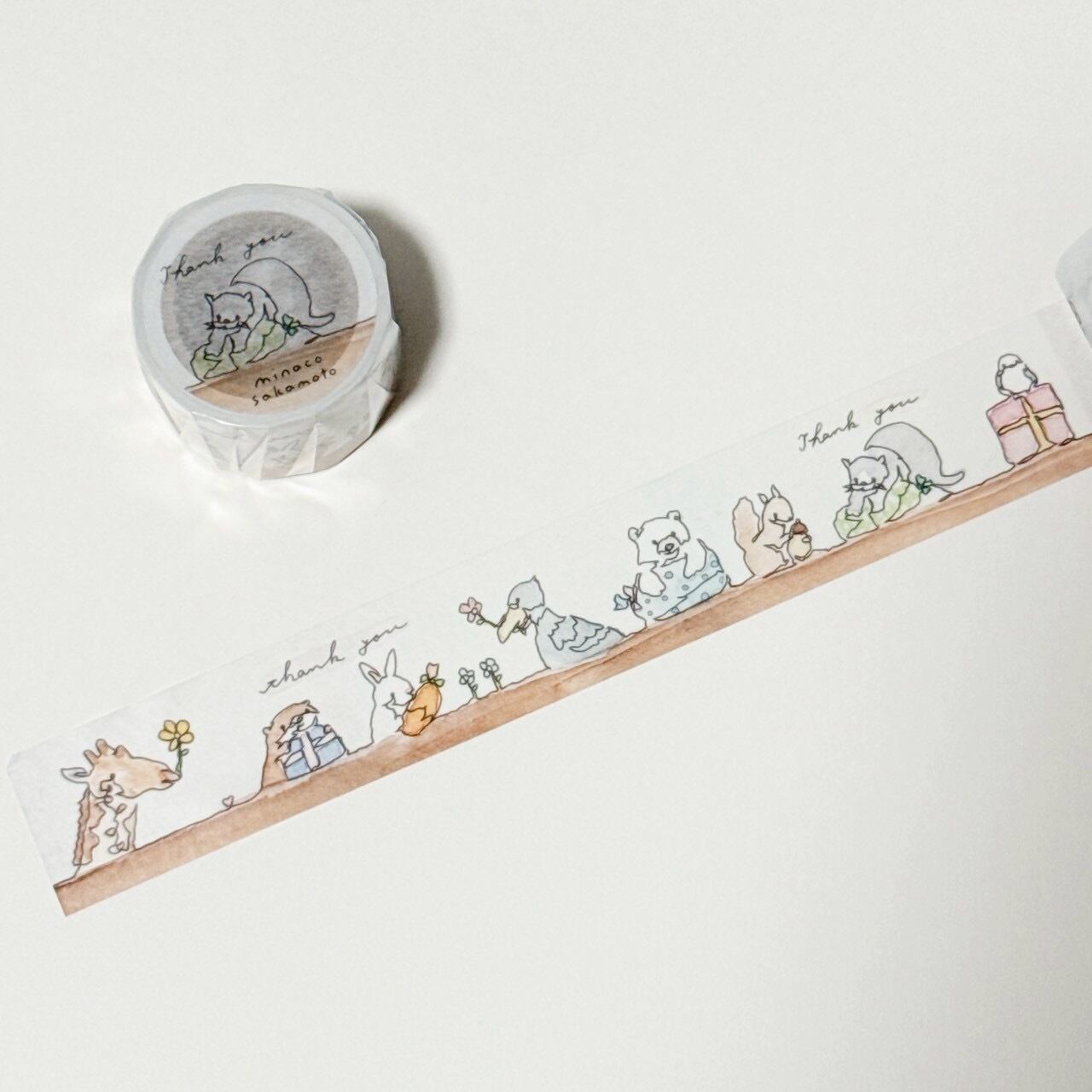 【minaco sakamoto】マスキングテープ・thank you