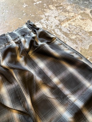 BIG MIKE / Rayon mix omber eazy pants / オンブレーチェック / スラックス