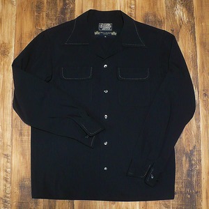 【GOOD ROCKIN'】×【HAMATOLA!】HTG-201 Two Flap Hand Stitch L/S Shirts BLACK