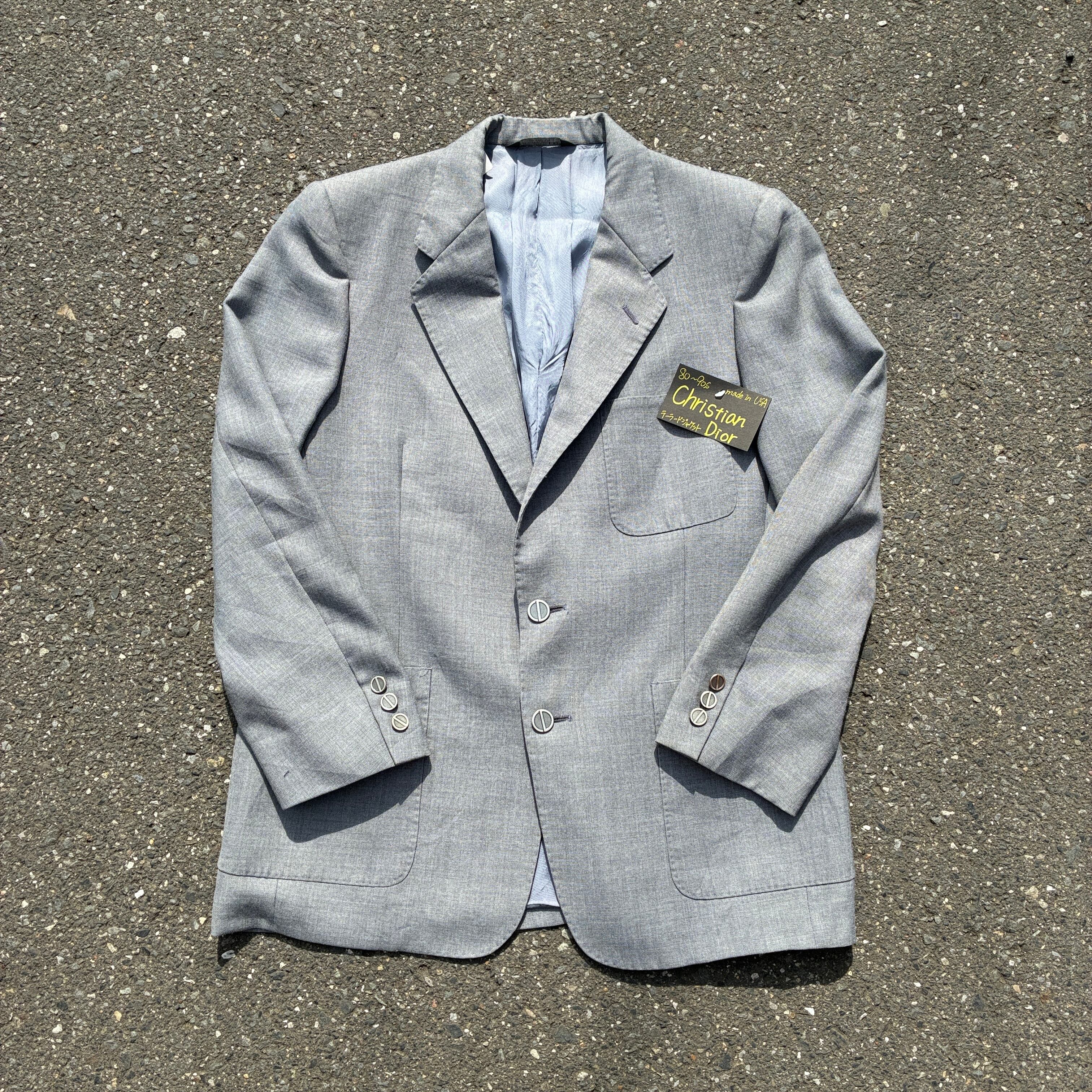 90s USA製 Christian Dior MONSIEUR ストライプテーラードジャケット