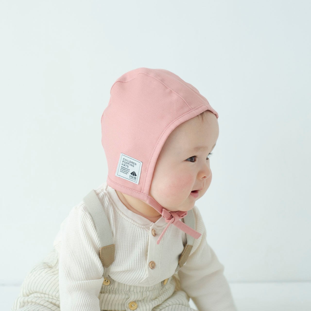 ピンク ハーフボンネット BABY アウトレット/生産終了】ベビーボンネット【ピンク】 | 子供帽子 Ha10