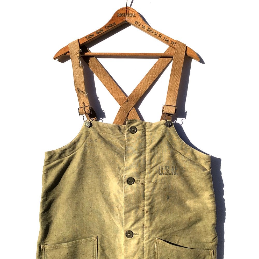 N-1 Deck Pants [US NAVY] Military Overalls [1940s ~] Vintage Deck