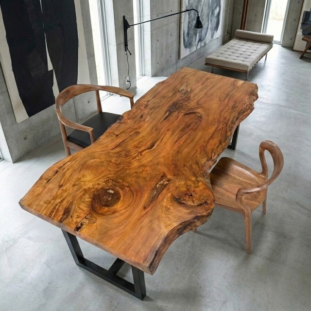 【Premium】屋久杉（ヤクスギ）_1940×740-830-840×70_青山店_テーブル天板/一枚板 221574