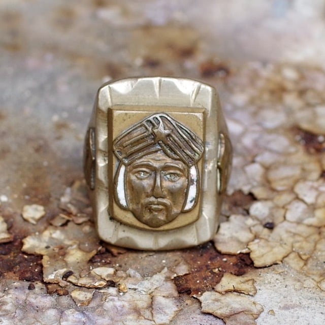 Vintage Mexican Biker Ring / ヴィンテージ メキシカン バイカー リング アステカ族 | 古着屋 仙台 biscco【古着  & Vintage 通販】 powered by BASE