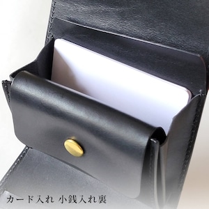 左利き用ボタンミニ財布 各色【受注製作】