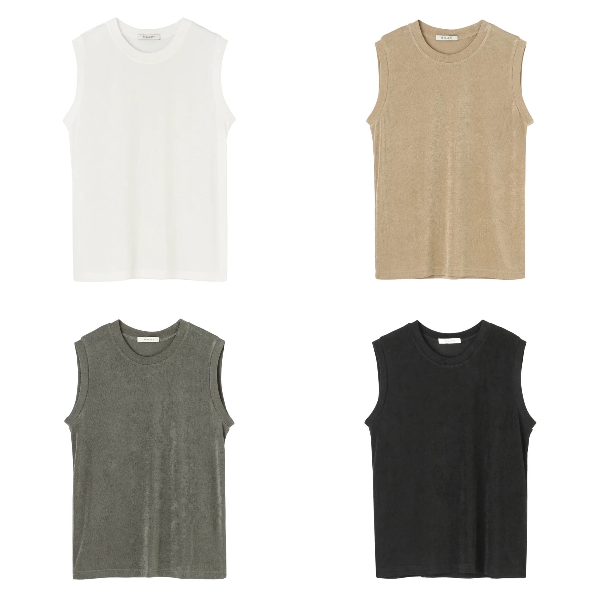 スー様専用ページ:《 6/29まで期間限定POPUP 》【 TERRAORY 】Shiny Sleeveless Tops ホワイト
