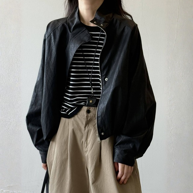 ジップアップ　PUジャケット　 N00221