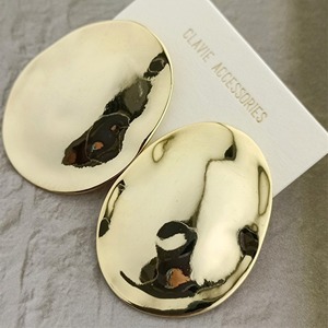 Metal Geometric Round pierce & earrings 122513