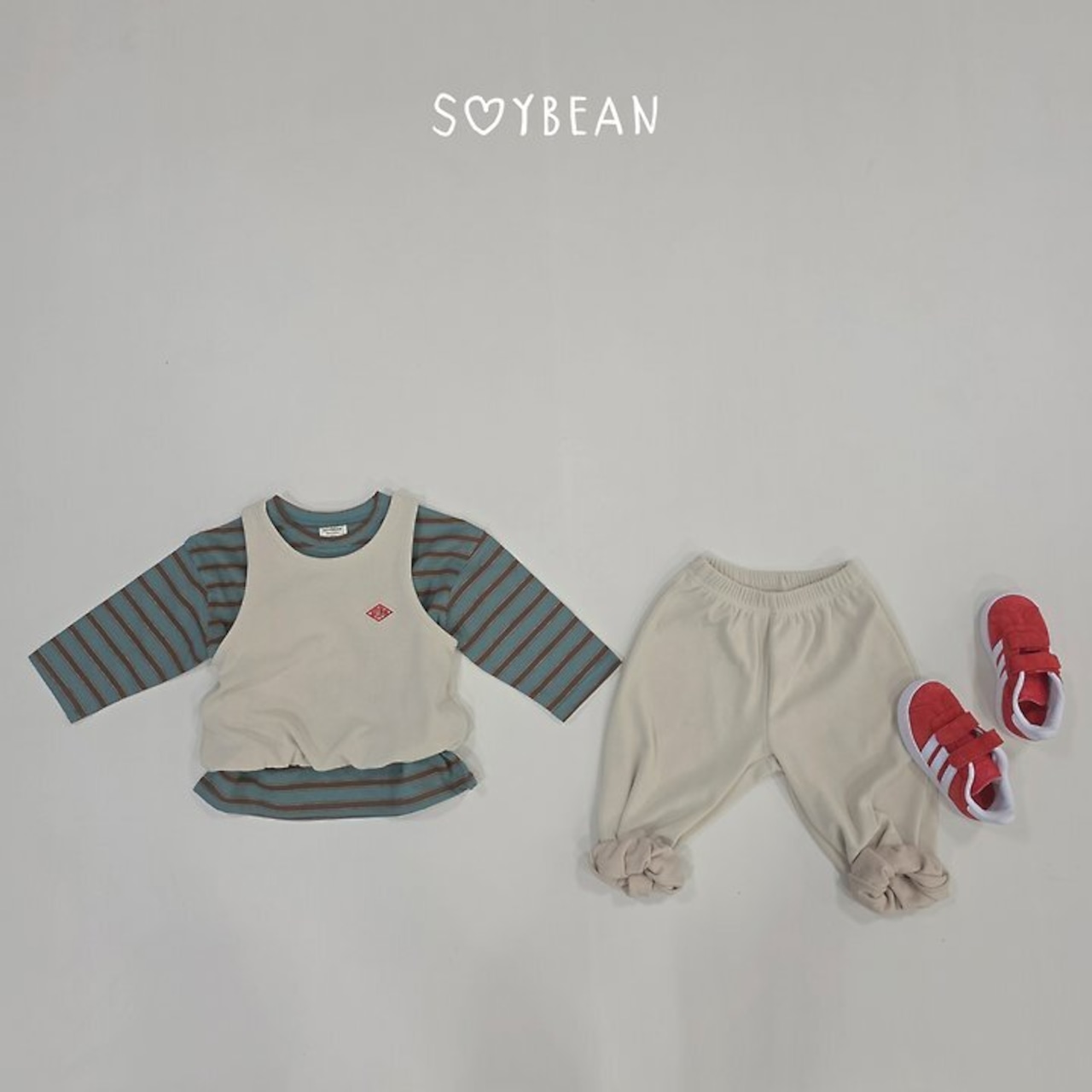 【取寄】SOYBEAN マシュマロ上下セット|秋服|韓国子供服| 26/AT